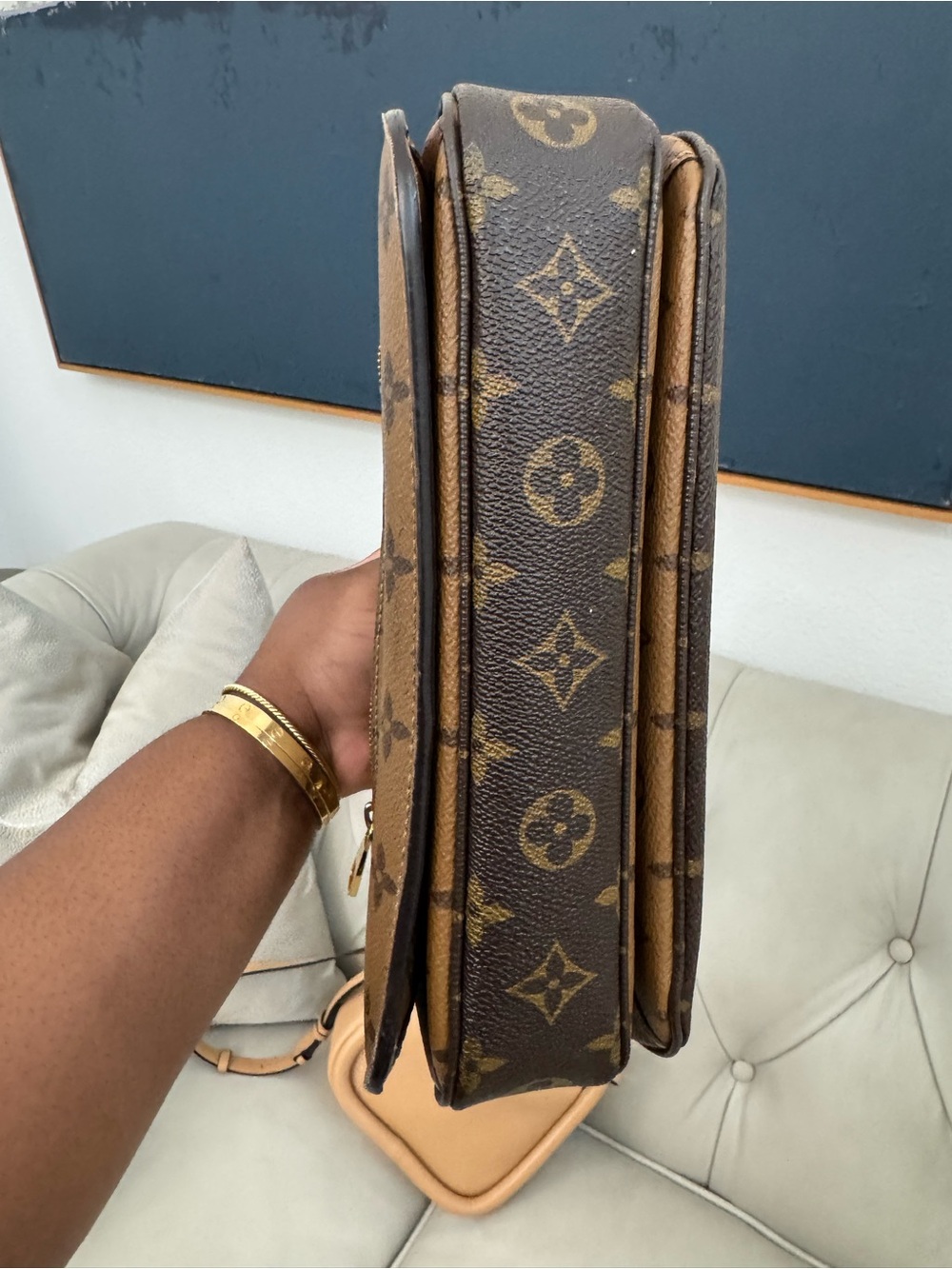 Louis Vuitton Reverse Monogram Pochette Metis - Brown & Dark Brown - Picture 7 of 8